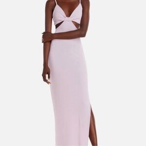 Fore Cutout Lilac Maxi Dress